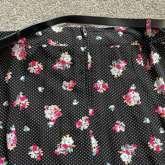 NWT Torrid Floral Polka Dot Hi Low Maxi Skirt Black Size 18 #83010 - Picture 7 of 12